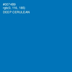 #0074B9 - Deep Cerulean Color Image